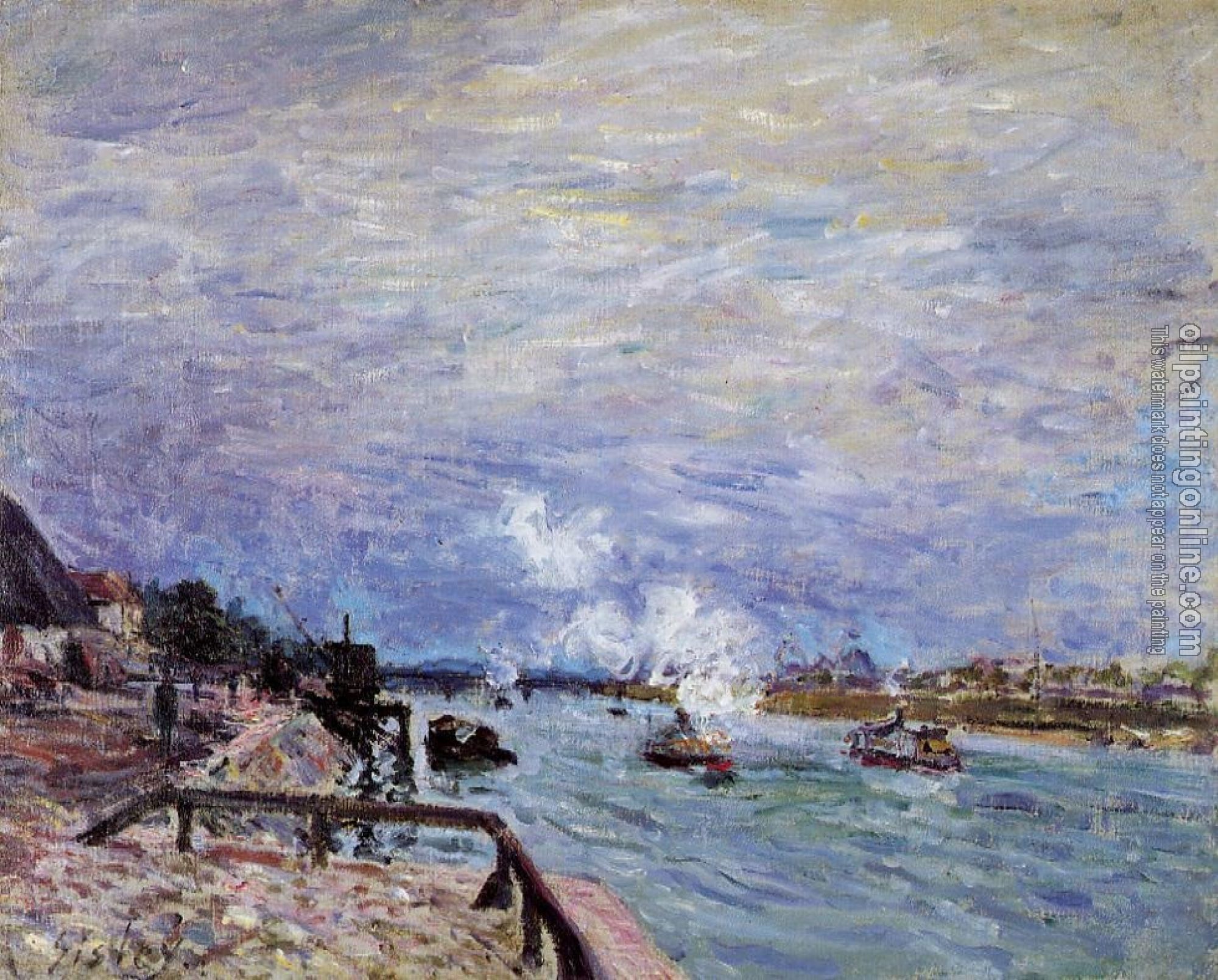 Sisley, Alfred - The Seine at Grenelle, Rainy Weather